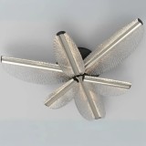 Lustra LED cu Telecomanda TULLIO 35W, 6 Petale, lumina Rece/Calda/Neutra, Dimabila, Negru ModernLight Concept