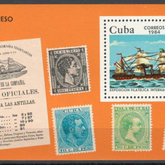 Cuba 1984 Mi 2855 bl 82 MNH - Exp Int ESPANA '84, Madrid