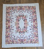 FATA DE MASA VINTAGE DIN BUMBAC FIN CU MODEL FLORAL IMPRIMANT