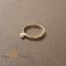 Inel tip logodna cu zirconia fatetat placat 14k - latime 3 mm