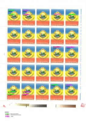 TIMBRE ROMANIA 1988 LP1213 70ANI -1DECEMBRIE 1918 2 COLI EROARE + NORMAL MNH foto