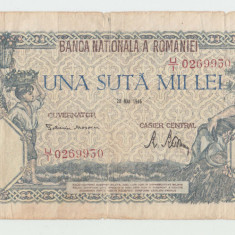 ROMANIA - 100000 LEI 1946 , MIHAI I , B1.56