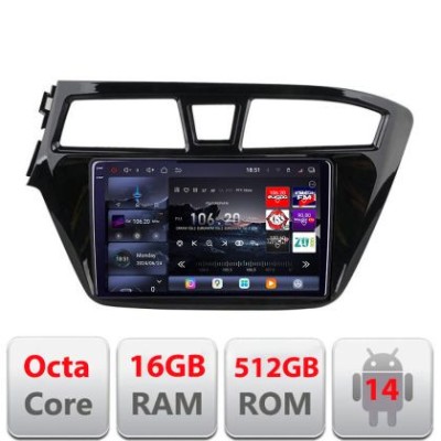 Navigatie Hyundai i20 2015-2018 Edotec Kit-517 8 core QLED 2K 16+512 360 Android Waze USB Navigatie Internet Youtube Radio CarStore Technology foto