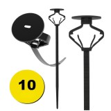 Cleme universale din plastic pentru caroserii auto, set 10 buc