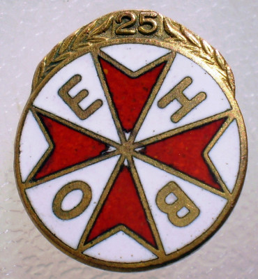 I.578 INSIGNA OLANDA First Aid for Accidents (EHBO) CRUCEA ROSIE 25 ANI email foto