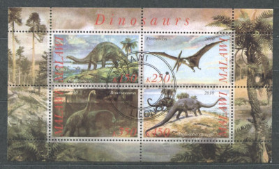 Malawi 2010 Dinosaurs, perf.sheetlet, used T.011 foto