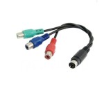 Cablu adaptor Asus S-VIDEO 7 pini la 3 RCA RGB 14G010005102 sigilat