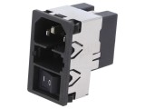 Conector Alimentare AC Soclu Tată 4A 250VAC IEC 60320 KMF