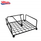 Suport pentru servetele Vanora, 17.5x17.5x6 cm, otel, negru