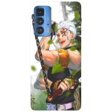 Husa compatibila cu Motorola Moto G51 5G model Uzui Tengen Sound Hashira, Silicon, TPU, Viceversa, Transparent, Carcasa