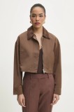 Answear Lab geaca culoarea maro, de tranzitie