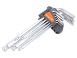 Set Chei Imbus Sferic Oțel Crom-Vanadium 9 Bucăți