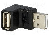 Cablu USB A mufa in unghi, USB A soclu, USB 2.0, lungime {{Lungime cablu}}, {{Culoare izola&amp;#355;ie}}, Goobay - 68920