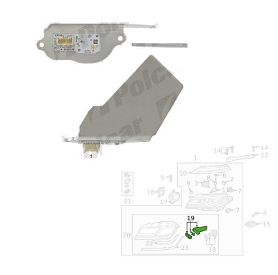 Modul LED TOYOTA C-HR, 10.2016-12.2023;COROLLA (E210), 07.2018-; YARIS (XP210), 02.2020-; YARIS CROSS, 09.2021-, partea stanga=dreapta, 12VLED, foto