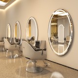 Consola de coafură consola de frizerie consola de cosmetică oglindă LED cu ramă de aluminiu 150x90 PRO