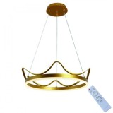 Cumpara ieftin LUSTRA LED, &bdquo;MY KINGDOM&rdquo;, dimmabila, cu telecomanda, 3 trepte de lumina, auriu