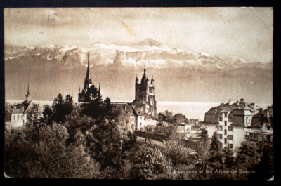 P.151 ELVETIA LAUSANNE 1917 LITOGRAFIE CIRCULATA foto