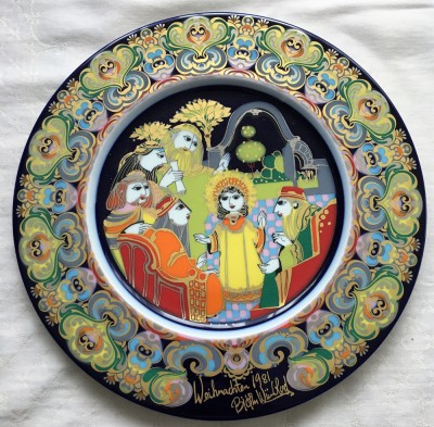 Farfurie - Bjorn Wiinblad - Rosenthal - Farfurie de Crăciun - 1981 foto