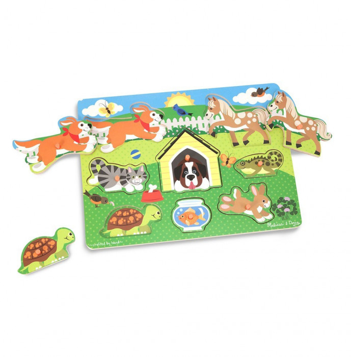 Puzzle din lemn Animalele de companie