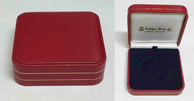 Cutie de LUX pentru depozitat moneda - medalie placheta 4.5 cm diametru foto