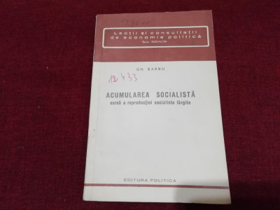 GH BARBU - ACUMULAREA SOCIALISTA 1961 foto