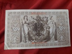 Bancnota Germania 1000 Marci 21 APRILIE 1910 bERLIN,sigiliu roșu Reichsbanknote