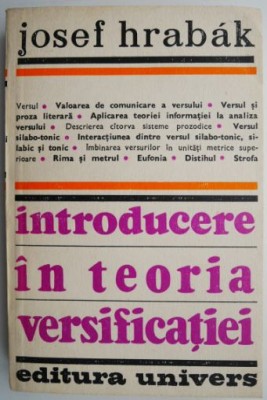 Introducere in teoria versificatiei &amp;ndash; Josef Hrabak foto