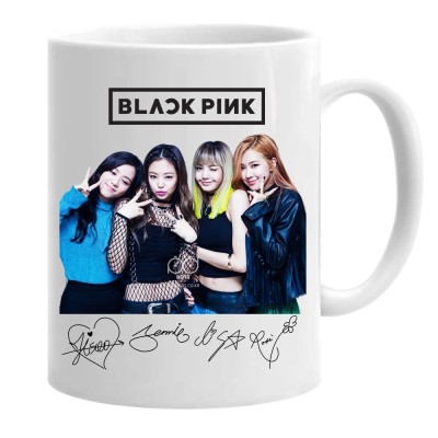 Cana alba personalizata blackpink trupa kpop blinks, INOVATIX&amp;reg;. 330 ml foto