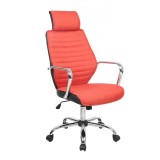 Scaun directorial GN65, stofa, mecanism de balans, rotire 360, baza cromata, 120 kg, portocaliu