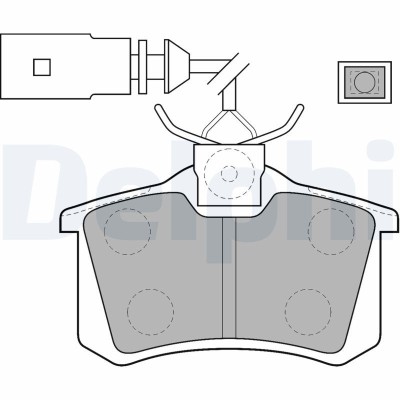 DELPHI LP1556 set placute frana,frana disc foto