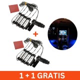 Set 4 x lumini ambientale auto LED, interior, TY780, 1+1 gratis