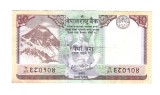 Bancnota Nepal 10 rupees 2020, circulata, stare buna