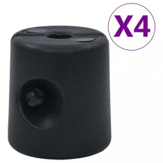 vidaXL Greutăți pentru pavilion, 4 buc., negru, PE 47689