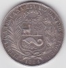 Peru 1 sol 1884 BD, America Centrala si de Sud, Argint