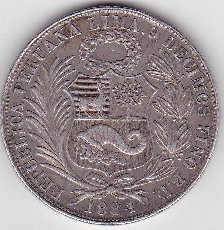 Peru 1 sol 1884 BD