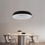 Lustra LED suspendata cu Telecomanda CHIARA, 74W, Lumina Rece/Calda/Neutra, Dimabila, Negru ModernLight Concept