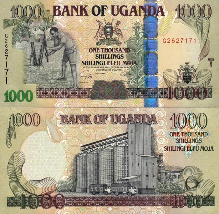 UGANDA 1.000 shillings 2009 UNC!!!