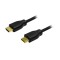CABLU video Logilink, HDMI (T) la HDMI (T), rezolutie maxima 4K UHD (3840 x 2160) la 30 Hz, conectori auriti, 2m, negru &quot;CH0037&quot; (timbru verde 0.8 lei