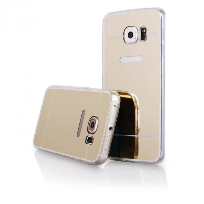 Husa Silicon + Plastic Samsung Galaxy S7 g930 Gold Mirror