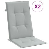 Cumpara ieftin Perne scaun cu spatar inalt 2 buc. melanj gri 120x50x4cm textil