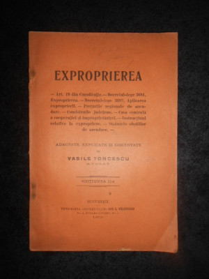VASILE TONCESCU - EXPROPRIEREA (1919) foto