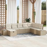 Cumpara ieftin Set de canapele pentru grădină cu pernă 8 pcs Bej Rattan poli