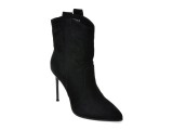 Botine elegante EPICA negre, AY2779, din piele intoarsa