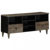 VidaXL Comodă TV, negru, 100x33x46 cm, lemn masiv de mango