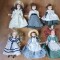 Set 6 papusi de colectie din portelan , 15 cm.