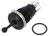 Comutator basculant ONPOW 2 poziții SPDT 5A 250VAC IP67 cod ONPOW7116A1-11/2/41RGB/12V/A