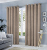 Draperie tip tesatura in cu inele gri, Madison, 150x265 cm, densitate 700 g/ml, Vilfredo, 1 buc