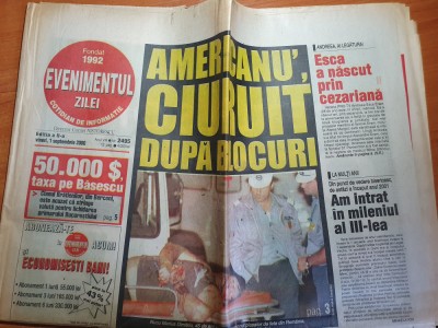evenimentul zilei 1 septembrie 2000-art despre iordanescu si lucescu foto