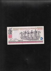 Rar! Rwanda 5000 5.000 francs 1998 seria0986973 unc