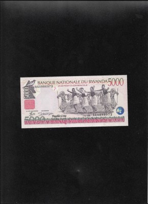 Rar! Rwanda 5000 5.000 francs 1998 seria0986973 unc foto